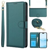 preiswerte Handyhülle für iPhone-Handy Hülle Handyhüllen Für iPhone 16 iPhone 15 Pro Max Plus iPhone 14 13 12 11 Pro Max Plus Brieftasche Kartenetui Ganzkörperschutz mit Lanyard mit Handschlaufe Retro TPU PU-Leder