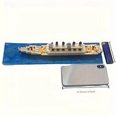 cheap Building Toys-Titanic Mini Building Blocks - DIY Assembled Boat Model with Difficult Building Blocks, Cruise Ornaments, Educational Handmade Model Toy for Easter, Christmas, Halloween Gift