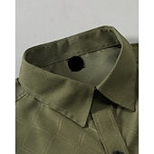 economico camicie da uomo no stiro-Per uomo Camicia Camicia elegante Camicia con Bottoni Plaid Matrimonio Feste Rosso Verde Grigio Manica Lunga Bavero Primavera &amp; Autunno Abbigliamento