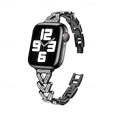 お買い得  Apple Watch Bands-Solo Loop と互換性があります Apple Watch ウォッチバンド 38mm 40mm 41mm 42mm 44mm 45mm 49mm ブリンブリンダイヤモンド メタルクラスプ 調整可 合金 交換用時計バンド のために iwatch Ultra 2 Series 9 8 7 SE 6 5 4 3 2 1