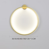 baratos Candeeiros de Parede de interior-luzes de parede led redondas para ambientes internos, arandelas de parede, luminárias de parede modernas, luminárias de parede circulares de meados do século, decoração de parede, ouro e preto 85-265v