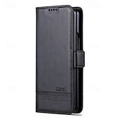 baratos Capa Samsung-telefone Capinha Para Dobra Z 7 Dobra Z 6 Z Fold 5 Z Fold 4 Z Fold 3 Capa traseira Com Suporte Magnética Slot para cartão Retro Couro PU