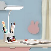 abordables Lámparas de escritorio-lámpara de escritorio led lámpara de estudio flexible con portalápices lámpara de escritorio led con soporte táctil regulable led lámpara de escritorio lámpara de lectura creativa inteligente