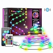 abordables Lumières intelligentes-Lampe LED intelligente Tuya contrôle par point intelligent lumière en cuir lumière de Noël étanche IP68 contrôlée par WiFi guirlande lumineuse LED colorée alimentation USB avec télécommande