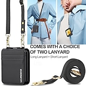 baratos Capa Samsung-telefone Capinha Para Samsung Galaxy Z Flip 7 Z Virar 6 Z Flip 5 Z Flip 4 Z Flip 3 Capa traseira com cordão com pulseira Slot para cartão TPU Metal Couro PU