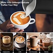 cheap Kitchen Appliances-Electric Coffee Milk Frother Milk Steamer Soft Foam Maker with Two Whisks for Frothing and Heating Milk 4 IN 1 Multifunction
