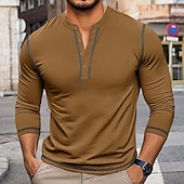 tricou bărbați din bumbac 100% tricou tricou cămașă cu mânecă lungă culoare solidă henley îmbrăcăminte pentru acasă cu mânecă lungă îmbrăcăminte îmbrăcăminte epocă zilnic casual stil stradal ieftine Tricou casual Henley-tricou bărbați din bumbac 100% tricou tricou cămașă cu mânecă lungă culoare solidă henley îmbrăcăminte pentru acasă cu mânecă lungă îmbrăcăminte îmbrăcăminte epocă zilnic casual stil stradal