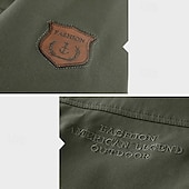 preiswerte Pufferjacken-Herren Wanderjacke Fleecejacke für Wanderer Draussen warm Fleece-Futter Windbreaker-Jacke Reisen Armeegrün Khaki Dunkelblau