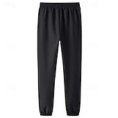 baratos Calças Desportivas-Homens Calças de lã Calças Esportivas Corredor Calças Calça casual Com Cordão Cintura elástica Tecido Prova-de-Água Conforto Comprimento total Ao ar livre Casual Diário Esportes Moda Preto Verde