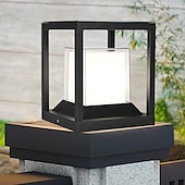 baratos luzes de parede ao ar livre-luz de parede externa led branco quente 26cm quadrado jardim poste luz pilar poste lanterna decoração lâmpada e26/e27 para piscina 110-240v