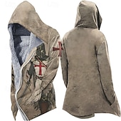 billiga fleecejacka för män-Herr Vinterkappa Fleece-jacka Jacka Dagliga kläder Semester Fleecefoder Med fickor Mönster Framficka Höst vinter Soldier Sport Ledigt Luvtröja Normal Blå Purpur Grön Khaki grön Ljusgrå Jacka