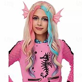 Kids Heat Resistant Lagoona Blue Wig - Monster High Halloween Cosplay Party Wigs4