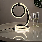 baratos Candeeiros de mesa-1pc nórdico simples espiral lâmpada de mesa, quarto cabeceira proteção para os olhos, regulável usb alimentado led lâmpada decorativa para casa sala de estar quarto