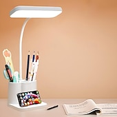 abordables Lámparas de escritorio-lámpara de escritorio led lámpara de estudio flexible con portalápices lámpara de escritorio led con soporte táctil regulable led lámpara de escritorio lámpara de lectura creativa inteligente