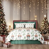 halpa joulupeti-jouluinen pussilakasetti pähkinänsärkijäsuunnittelulla 100 % puuvillaa juhlavaan vuodevaatteet sisältää pussilakanan ja tyynyliinat mukavat ja tyylikkäät sesongin makuuhuoneen sisustukseen queen king