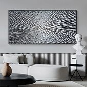 voordelige Schilderijen van bloemen/planten-getextureerde zilveren abstracte schilderkunst handgemaakte getextureerde bloem olieverfschilderij op canvas groot pattle mes olieverfschilderij wandkunst abstracte minimalistische kunst schilderij