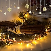 abordables Enchufe eléctrico-Cadena de luces LED con forma de petardo, 31 V CC, 9 m/6 m, 300/200 LED, IP65, resistente al agua, para exteriores, decoración de fiestas navideñas, iluminación colorida, 1 unidad