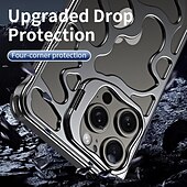 cheap iPhone Cases-Phone Case For iPhone 16 iPhone 16 Pro iPhone 16 Pro Max iPhone 15 iPhone 15 Pro Max iPhone 14 Pro Max iPhone 13 Pro Max Back Cover with Stand Holder Shockproof Retro Aluminum Alloy