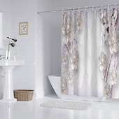 お買い得  シャワーカーテン-フック付きシャワーカーテン180cm*180cm(70"*70")ポリエステル洗濯可能防水パターンバスルームバスタブデコジュエリーフラワー