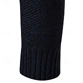 economico maglione pullover da uomo-Per uomo Pullover Maglione Maglioni con zip a un quarto Maglione lavorato a maglia A coste Maglia Standard Lavorato a maglia Vello Color Block Chiusura lampo quarto Di tendenza Essenziale Da tutti i