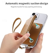 cheap Universal Phone Bags-Cell Phone Card Holder Pocket With Magsafe For iPhone 16 15 14 13 12 Pro Max Ring Holder Magnetic Drop Protection
