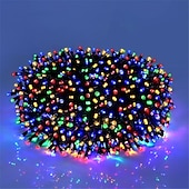baratos Plug String Lights-dc24v tensão segura led luzes de corda de natal 100m 50m 20m 10m com 800 leds e 400 leds, luzes de natal de tira de fadas, iluminação externa à prova d&#039;água ip65 para natal, festa, eventos de ano