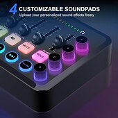 economico Cavi e adattatori-mixer audio per giochi streaming mixer rgb a 5 canali per podcast di voci di gioco trasmissione in diretta