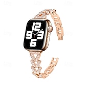 お買い得  Apple Watch Bands-Solo Loop と互換性があります Apple Watch ウォッチバンド 38mm 40mm 41mm 42mm 44mm 45mm 49mm ブリンブリンダイヤモンド メタルクラスプ 調整可 合金 交換用時計バンド のために iwatch Ultra 2 Series 9 8 7 SE 6 5 4 3 2 1
