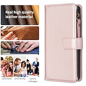 levne Pouzdra pro iPhone-telefon Carcasă Pro iPhone 16 Pro Max Plus iPhone 15 14 Pro Max Plus iPhone 14 13 12 11 Pro Max Plus iPhone 13 12 11 Pro Max Mini SE X XR XS Max 8 7 Plus Pouzdro na peněženku se stojánkem Zip s