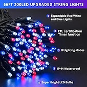 baratos Plug String Lights-dc24v tensão segura led luzes de corda de natal 100m 50m 20m 10m com 800 leds e 400 leds, luzes de natal de tira de fadas, iluminação externa à prova d&#039;água ip65 para natal, festa, eventos de ano