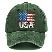 economico Cappellino da baseball da uomo-Per uomo Cappellino da baseball Cappello da sole Cappello da camionista Nero Blu marino scuro Cotone Regolabile Di tendenza Da tutti i giorni Festival Pop art Modello Bandiera Casual / quotidiano
