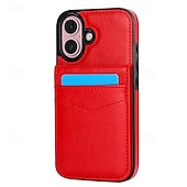お買い得  iPhone用ケース-電話 ケース 用途 iPhone 16 Pro Max プラス iPhone 15 プロマックスプラス iPhone 14 13 12 11 Pro Max Plus Mini SE バックカバー スタンド付き カード挿入口 耐衝撃 レトロ風 TPU PUレザー