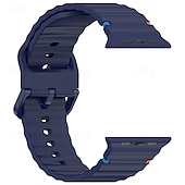 olcso Apple óraszíjak-Sportszíj Kompatibilis valamivel Apple Watch óraszíj 38mm 40mm 41mm 42mm 44mm 45mm 49mm Elasztikus Állítható Szilikon Csere óraszíj mert iwatch Ultra 2 Series 9 8 7 SE 6 5 4 3 2 1