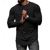 Homme T-shirt Chemise à Manches Longues manche longue Col ras du cou Printemps & Automne Uni Mode Designer Basique Classique Vacances Rue Sortir Noir Blanche bleu marine T-shirt haut de gamme pour abordables t-shirts de base-Homme T-shirt Chemise à Manches Longues manche longue Col ras du cou Printemps & Automne Uni Mode Designer Basique Classique Vacances Rue Sortir Noir Blanche bleu marine T-shirt haut de gamme pour