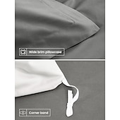 economico Collezione d&#039;elite-Set copripiumino da 4 pezzi, 100% cotone biologico, tessuto morbido e traspirante, include copripiumino e federe per un sonno confortevole.