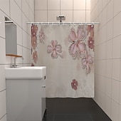 お買い得  シャワーカーテン-フック付きシャワーカーテン180cm*180cm(70"*70")ポリエステル洗濯可能防水パターンバスルームバスタブデコジュエリーフラワー