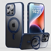 Недорогие Чехлы для iPhone-Магнитный чехол с кольцом-подставкой для iPhone 16e 16 Pro Max 15 Pro Max Plus 15 14 Pro Max Plus 13 12 11 Pro Max – ударопрочная прозрачная задняя крышка с подставкой