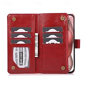 cheap iPhone Cases-Phone Case For iPhone 16 Pro Max Plus iPhone 15 Pro Max Plus iPhone 14 13 12 11 Pro Max Mini SE X XR XS Max 8 7 Plus Back Cover with Stand Holder Zipper with Wrist Strap Retro TPU PU Leather