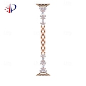 billiga Apple Watch-band-Solo loop Kompatibel med Apple Watch klockband 38mm 40mm 41mm 42mm 44mm 45mm 49mm Dam Bling Diamond Metalllås Legering Ersättningsurband för iwatch Ultra 2 Series 9 8 7 SE 6 5 4 3 2 1