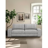 baratos Cobertura de Sofa-Capa de Sofá em Linho Sólido 2 Lugares 3 Lugares Com Estofamento de Algodão e Linho