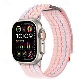 Χαμηλού Κόστους Ζώνες Apple Watch-Αθλητικό Μπρασελέ Συμβατό με Ζάντα ρολογιού Apple Watch 38mm 40mm 41mm 42mm 44mm 45mm 49mm Μεταλλικό κούμπωμα Ρυθμιζόμενο Αναπνέει Νάιλον Ανταλλακτικό λουράκι ρολογιού για iwatch Ultra 2 Series 9 8 7