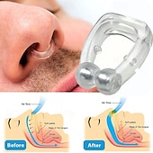 billige Personlig beskyttelse-4 stk silikon magnetisk anti snorke stop snorking neseklemme sovebrett sovehjelp