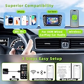 זול מתאמי carplay-מתאם Carplay אלחוטי לאייפון אפל Carplay מתאם אלחוטי להמיר חוטי לתקע דונגל Carplay אלחוטי  &amp; לשחק wifi אוטומטי חיבור מהיר למכוניות