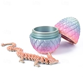 お買い得  Acessórios para festa-3Dプリントドラゴンエッグミステリークリスタルドラゴンフィジェットトイ関節式ドラゴンホームデスクデコレーションイースターサプライズ恐竜エッグ大人用フィジェットトイ自閉症用