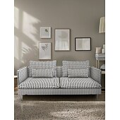 baratos Cobertura de Sofa-Capas de Sofá 100% Algodão Floral Com Estofamento 3 Lugares Com Braços