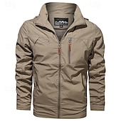 cheap Outdoor Jackets-Men&#039;s Hiking Jacket Outdoor Windproof Lightweight Jacket Windbreaker Jacket Traveling Black Yellow Army Green Red Khaki
