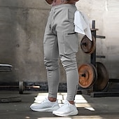 abordables Survêtements de sport-Homme Joggings Pantalon Jogging Pantalon Jogger Cordon Boucle de serviette Poche zippée Couleur Pleine Respirable Séchage rapide Athlétique Fin de semaine Vêtement de rue Casual Sport Athleisure Mince