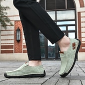 levne Pánské nazouváky a mokasíny-pánské ležérní slip-on mokasíny, lehké prodyšné boty z umělé kůže s protiskluzovou podrážkou, ideální pro každodenní nošení a outdoorové aktivity