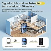Недорогие Автомобильные мультимедийные проигрыватели-2-в-1 Bluetooth-адаптер, приемник, передатчик с HD-дисплеем, аудиоадаптер Bluetooth 5.3, приемник для автомобиля со светодиодным дисплеем, AUX Bluetooth