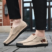 levne Pánské nazouváky a mokasíny-pánské ležérní slip-on mokasíny, lehké prodyšné boty z umělé kůže s protiskluzovou podrážkou, ideální pro každodenní nošení a outdoorové aktivity
